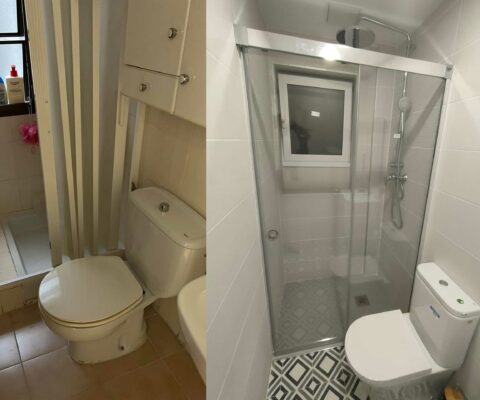 Baño antes y después, Tarragona