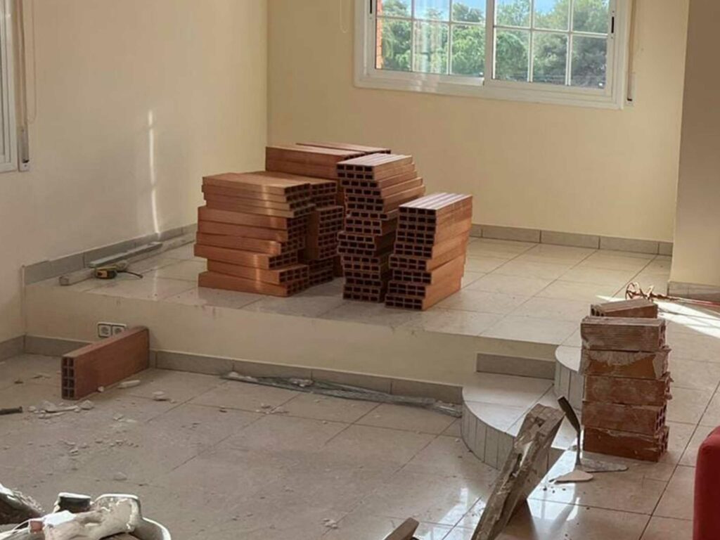 Inicio obra salón